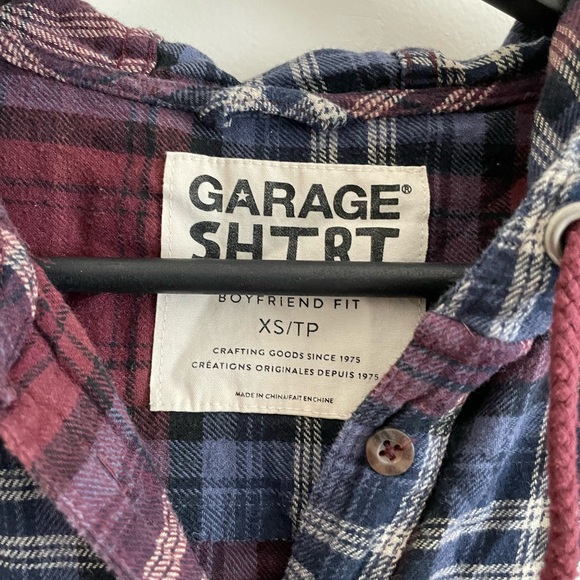 Garage Hooded Plaid Shirt - Picture 2 of 3